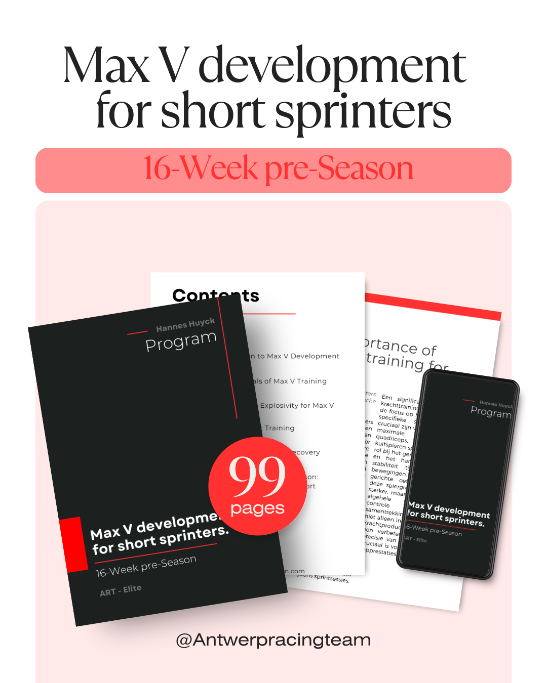COMING SOON: Max V development for short sprinters: 16-Week pre-Season